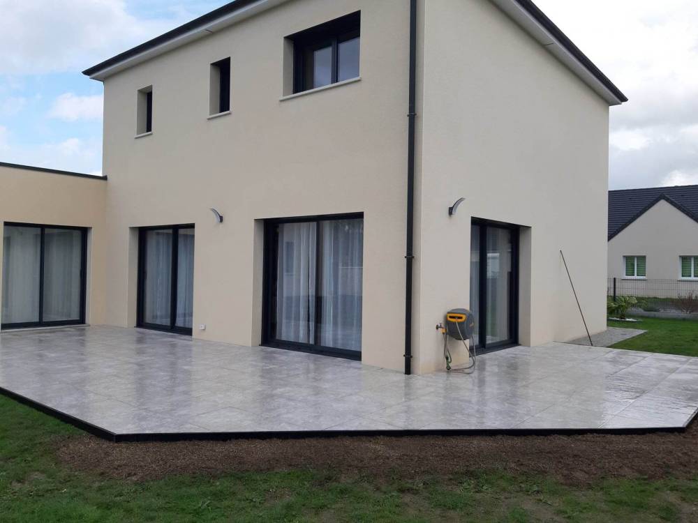 terrasse en dalle ceramiques