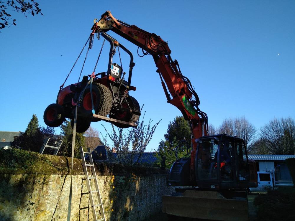 Chantier avec acces difficile