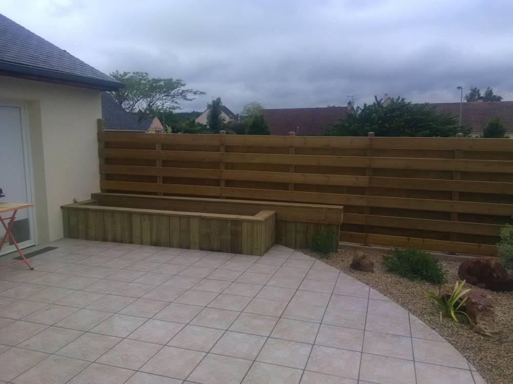 Habillage dune jardiniere